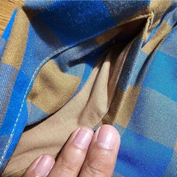 Nike Life Plaid Checkered Shorts Dark Driftwood Photo Blue Men's S DQ5186-258 - Picture 6 of 15